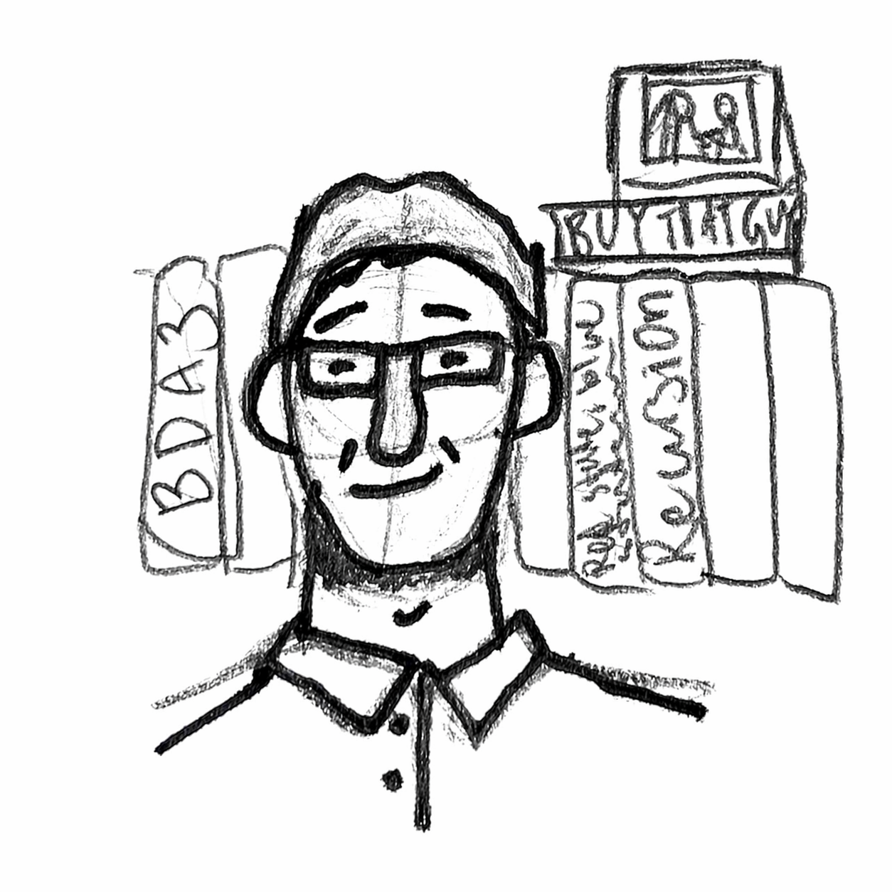 Sketch portrait of Andrew Gelman